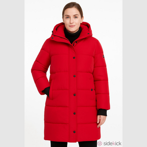 BCBGMaxAzria Vibrant Red Puffer Jacket